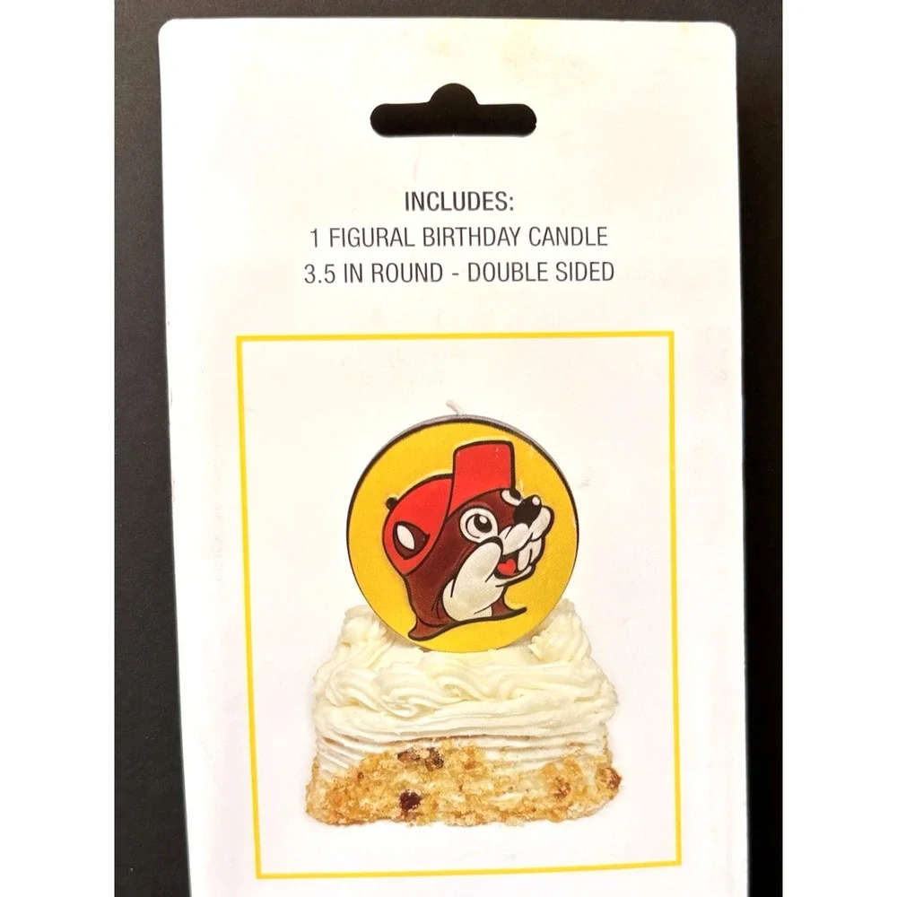 Buc-ee’s Circle Logo Figural Birthday Candle Beaver Gas Station Party Time‎ 3.5